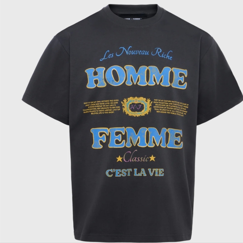 NWT Men's Homme Femme Nouveau Riche Tee In Medium